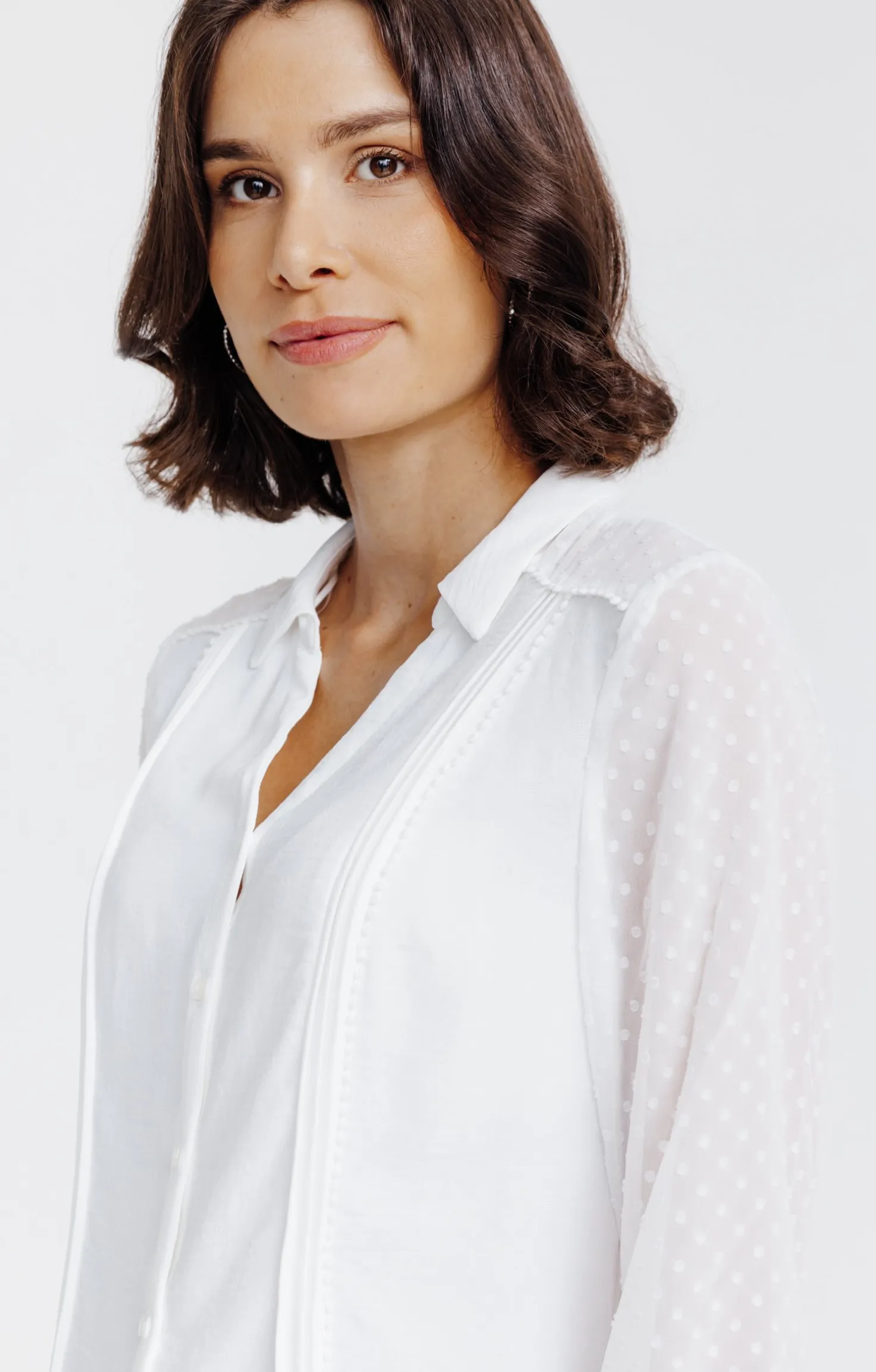 chemise unie bi-matière -