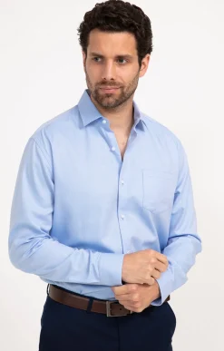 CHEMISE VILLE CHEVRON BLUE CONFORT -