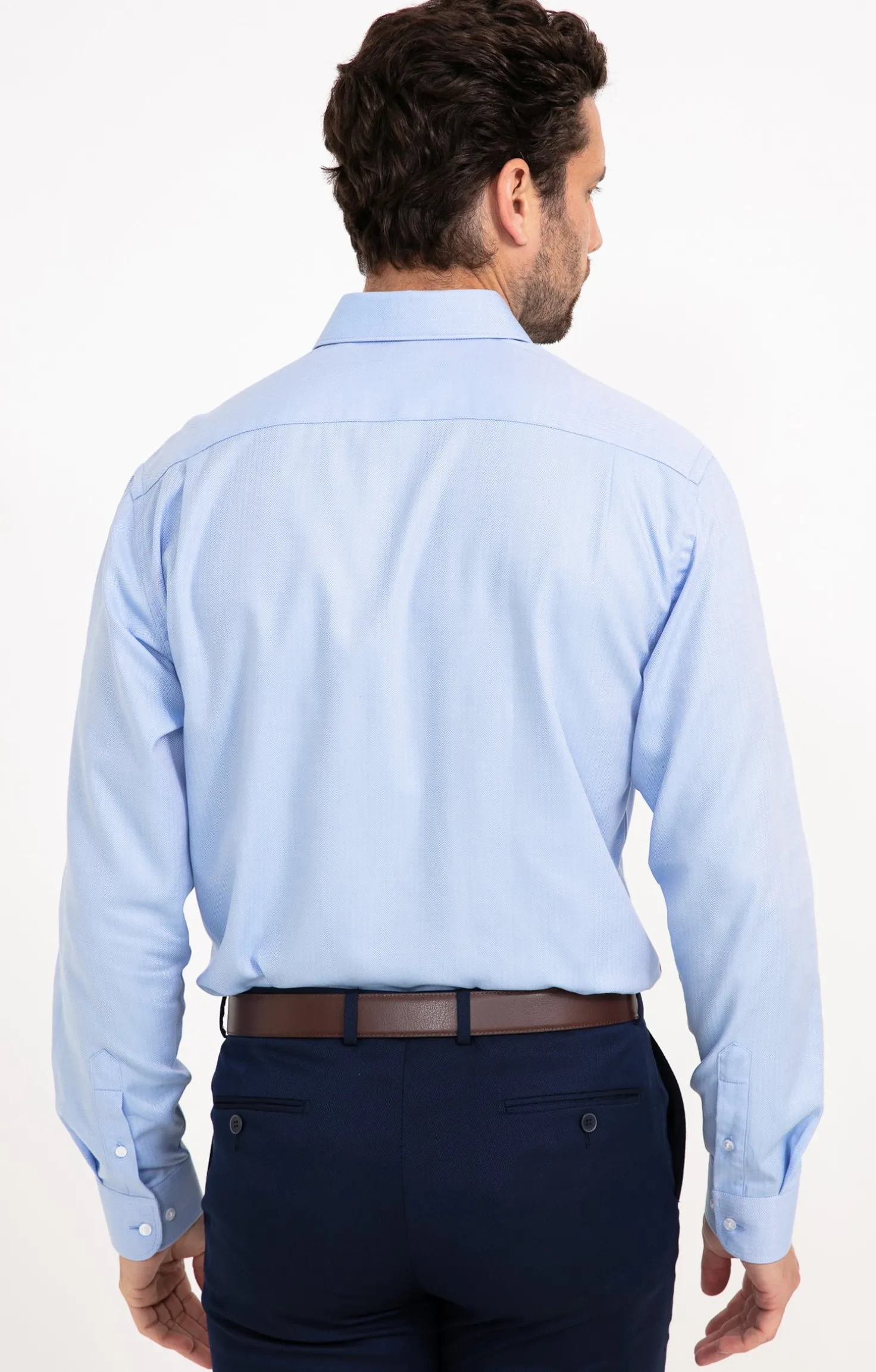 CHEMISE VILLE CHEVRON BLUE CONFORT -