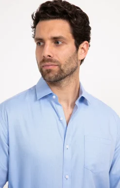 CHEMISE VILLE CHEVRON BLUE CONFORT -