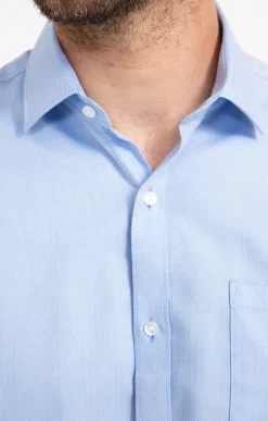 CHEMISE VILLE CHEVRON BLUE CONFORT -