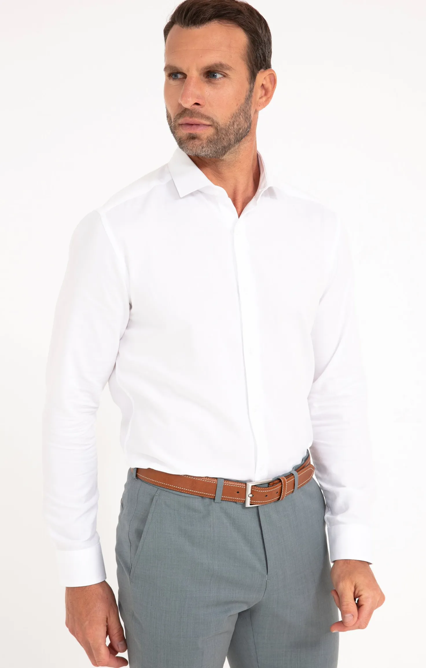 CHEMISE VILLE MICRODOT AJUSTÉE -