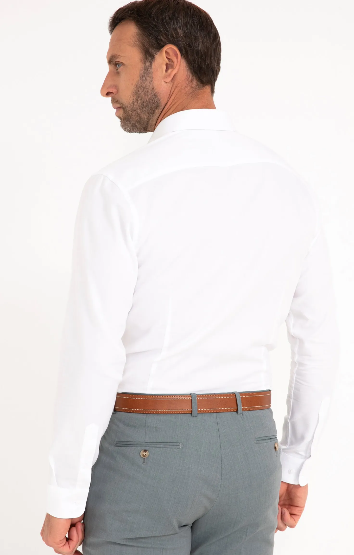 CHEMISE VILLE MICRODOT AJUSTÉE -