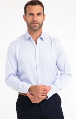 CHEMISE VILLE RAYURES AJUSTÉE -