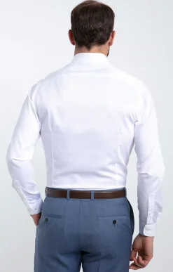 Chemise ville satin slim -