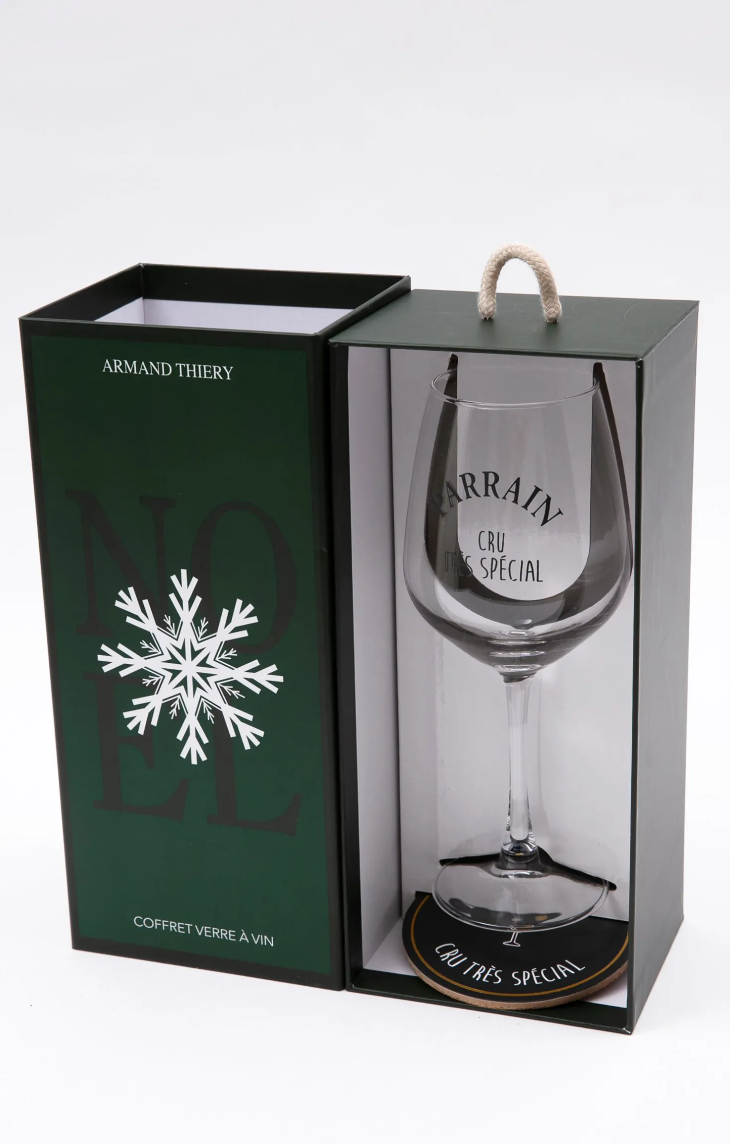 Coffret verre et sous-verre Parrain -