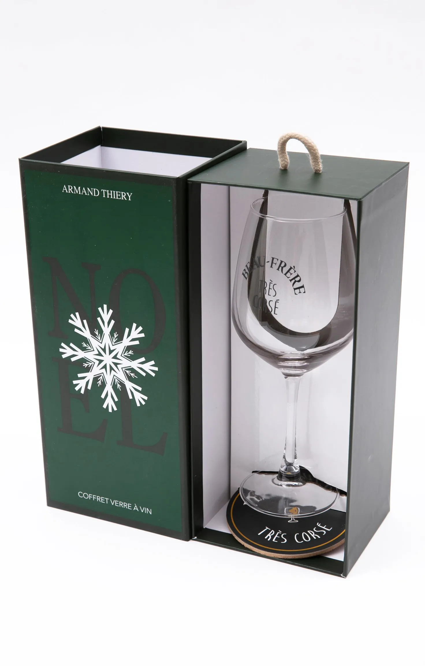 Coffret verre et sous-verre Beau-Frère -