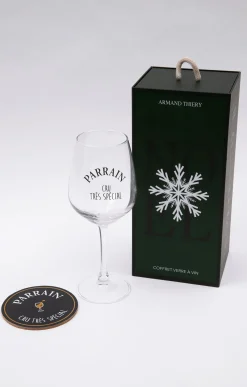 Coffret verre et sous-verre Parrain -