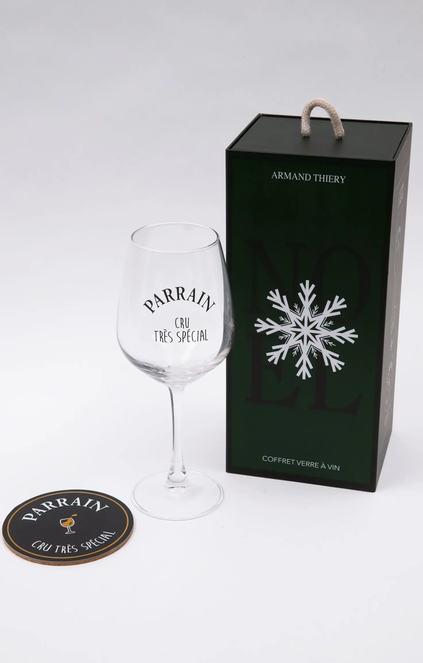 Coffret verre et sous-verre Parrain -