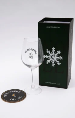 Coffret verre et sous-verre Beau-Frère -