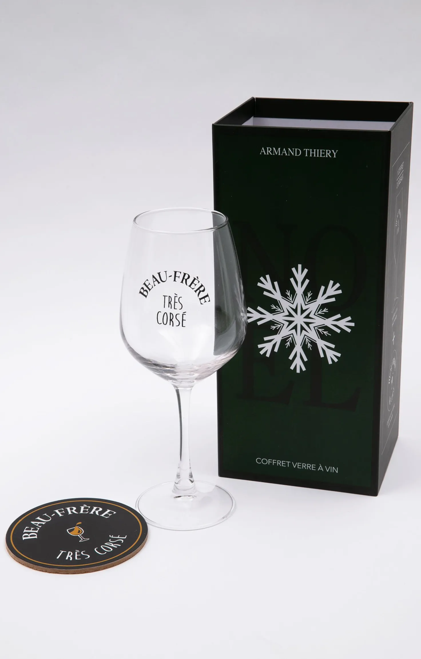 Coffret verre et sous-verre Beau-Frère -