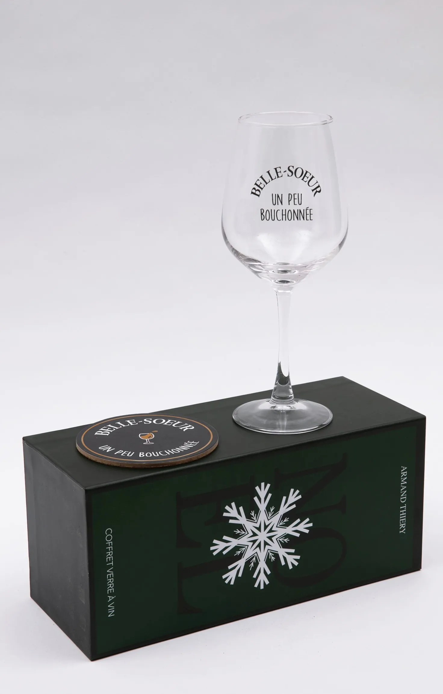 Coffret verre et sous-verre Belle-Soeur -