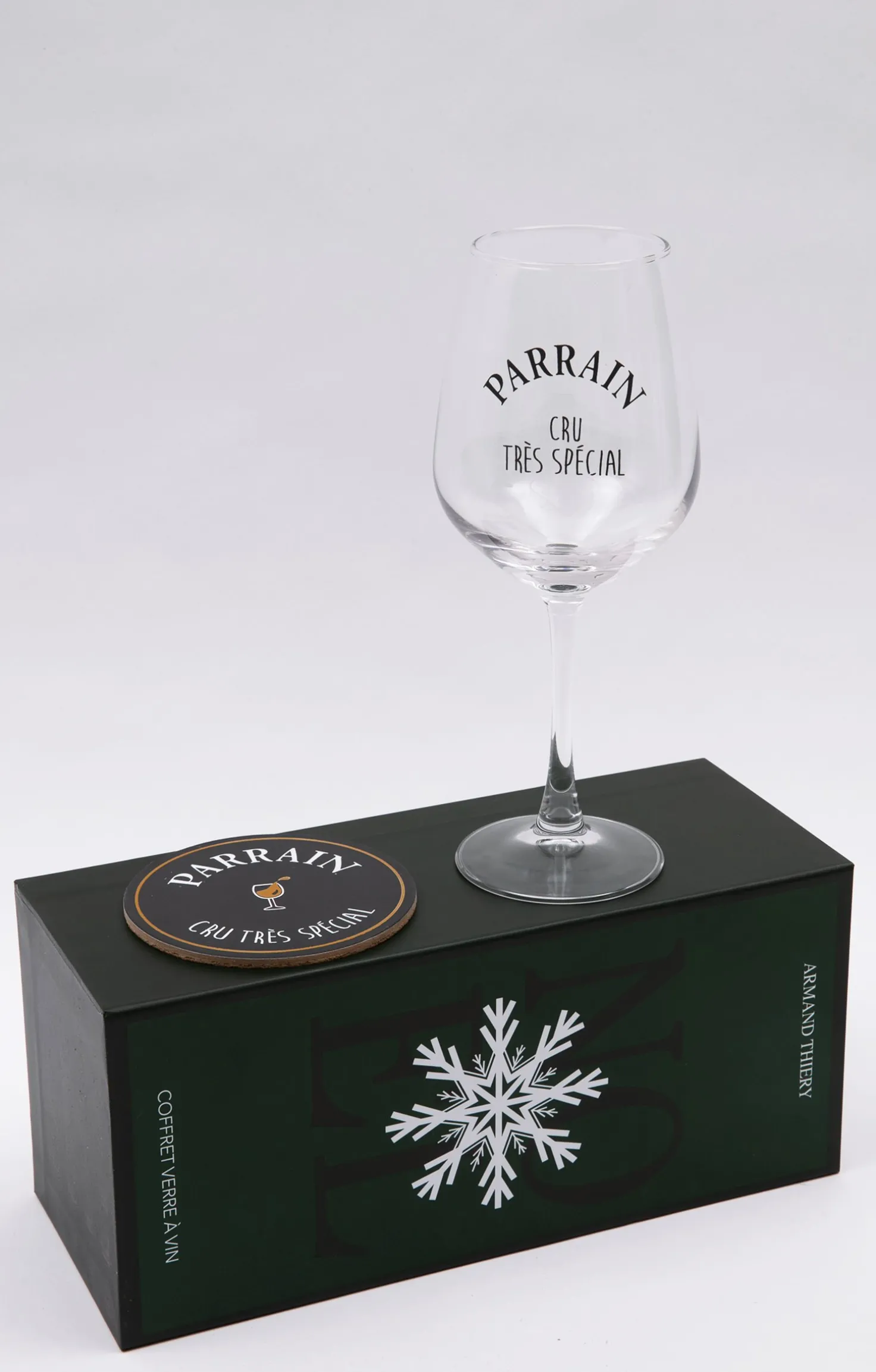 Coffret verre et sous-verre Parrain -