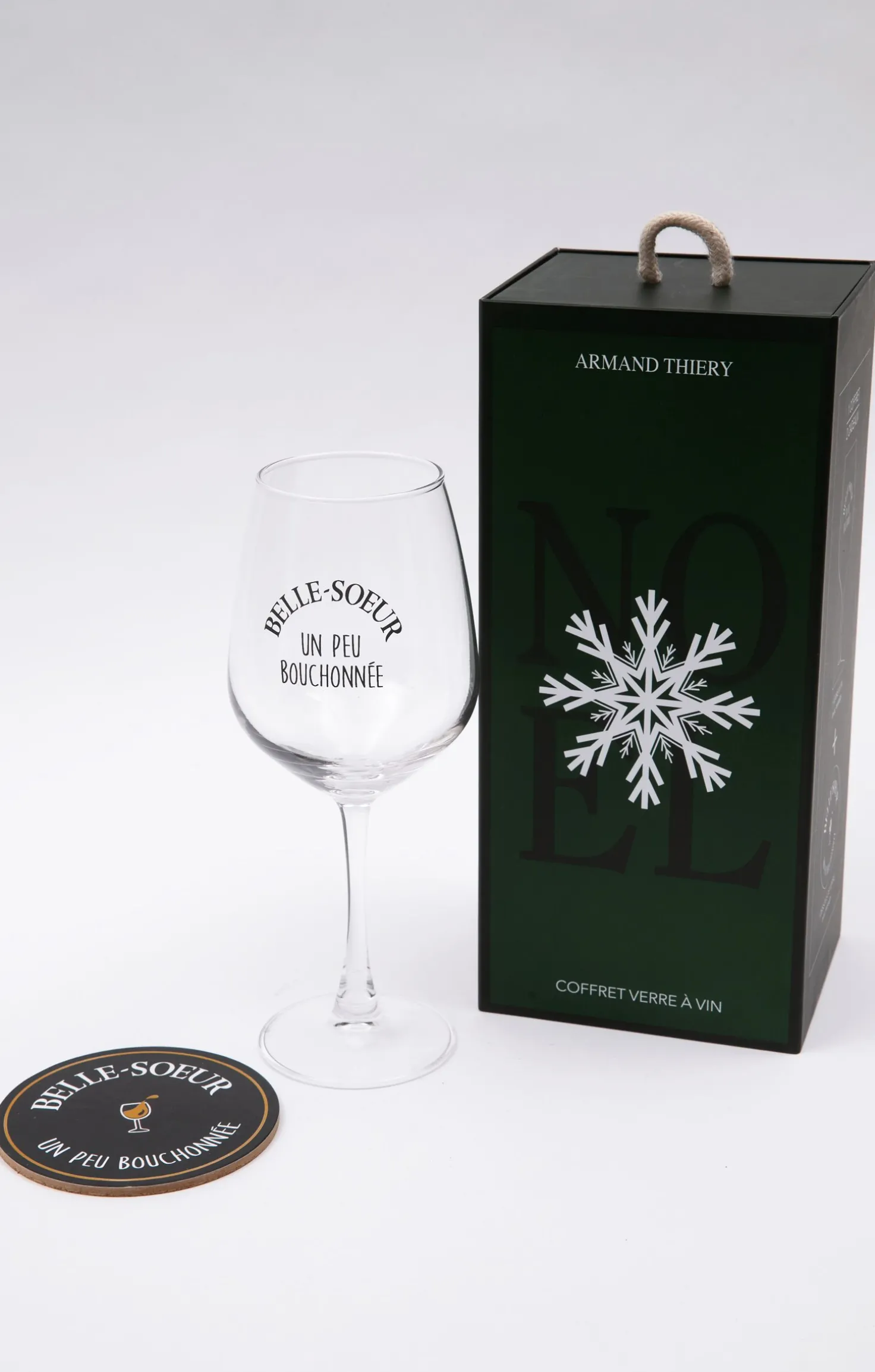 Coffret verre et sous-verre Belle-Soeur -