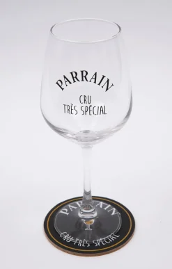 Coffret verre et sous-verre Parrain -