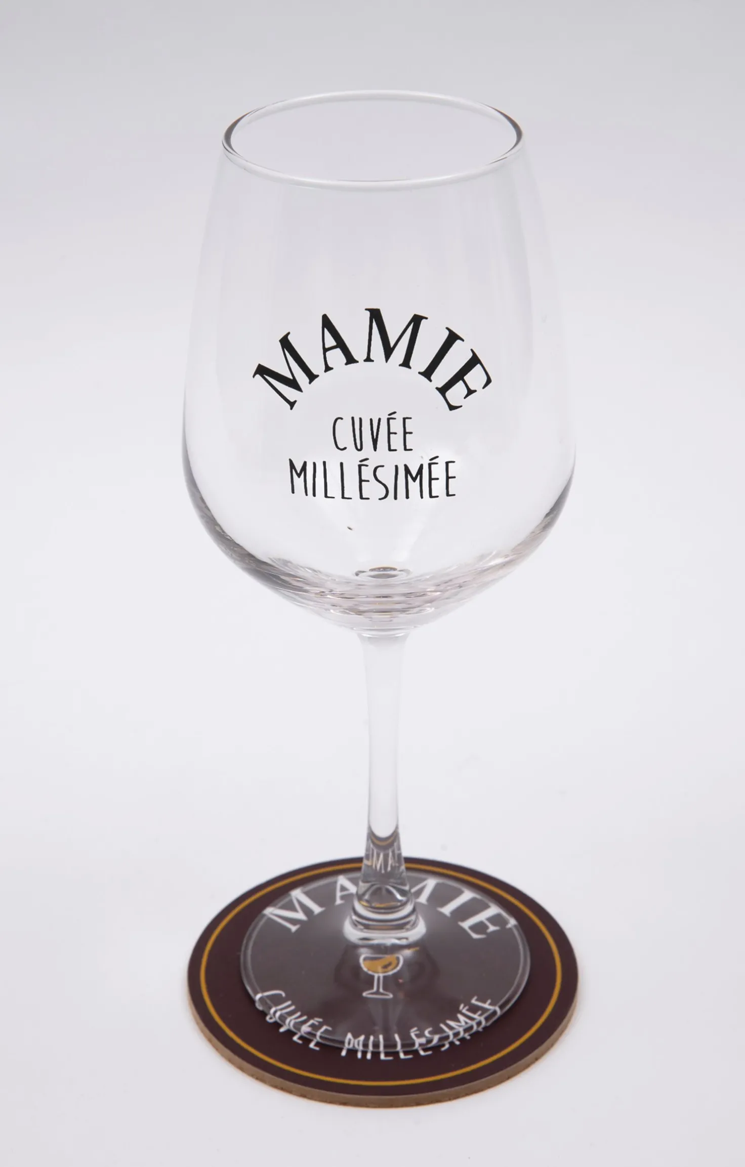 Coffret verre et sous-verre Mamie -