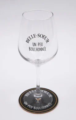 Coffret verre et sous-verre Belle-Soeur -
