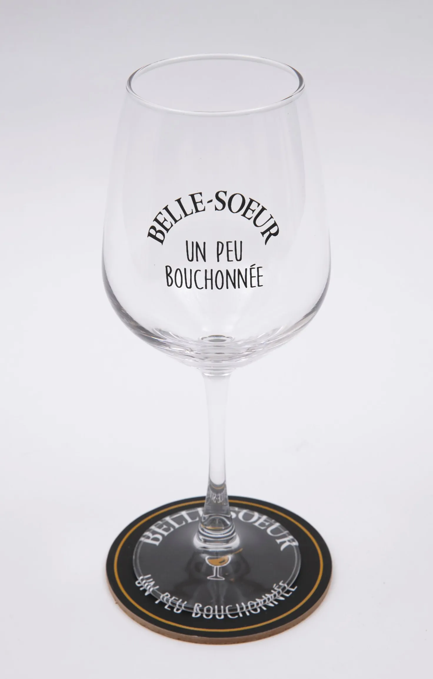 Coffret verre et sous-verre Belle-Soeur -