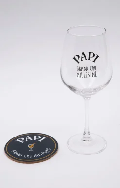 Coffret verre et sous-verre Papi -