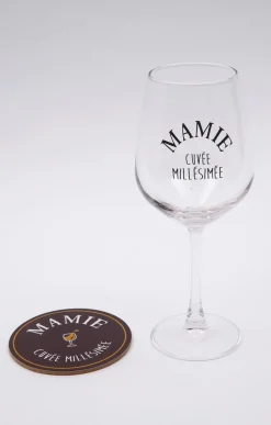 Coffret verre et sous-verre Mamie -