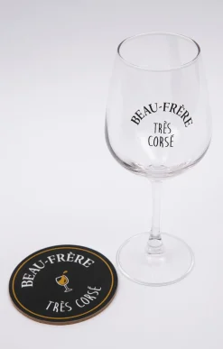 Coffret verre et sous-verre Beau-Frère -