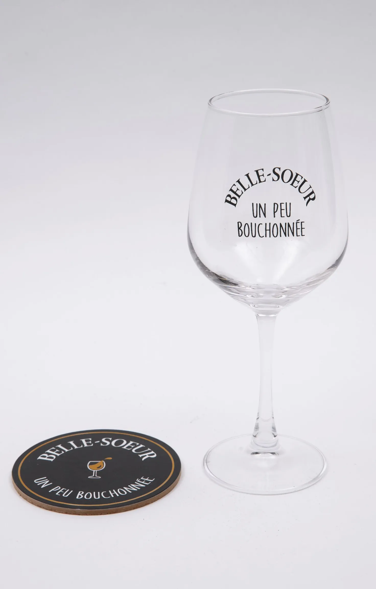 Coffret verre et sous-verre Belle-Soeur -