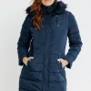 Doudoune longue en duvet et plumes -