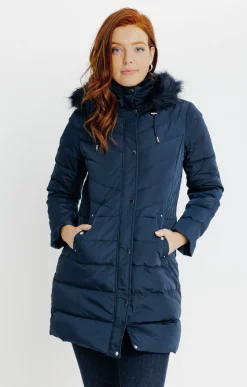 Doudoune longue en duvet et plumes -