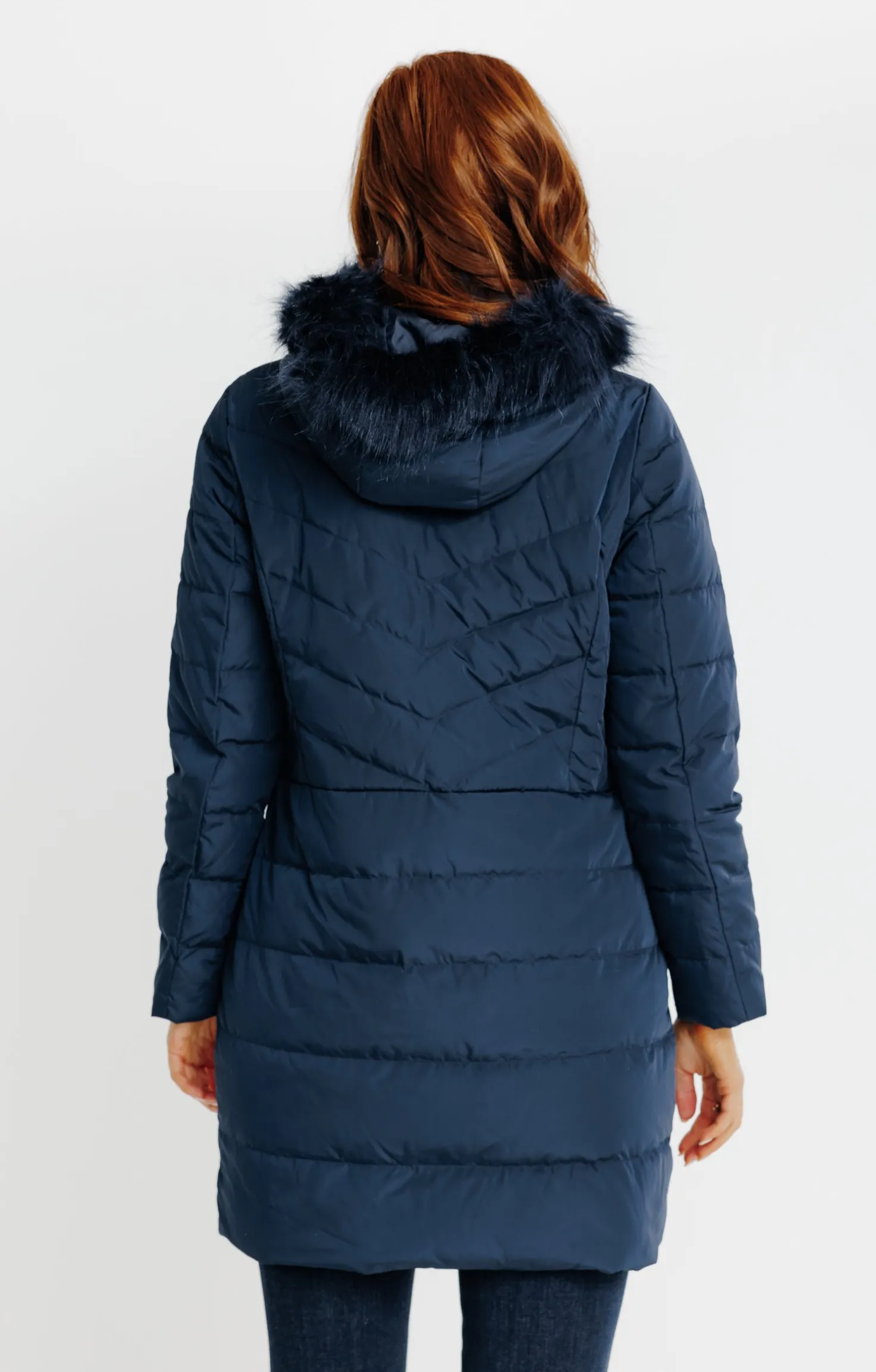 Doudoune longue en duvet et plumes -