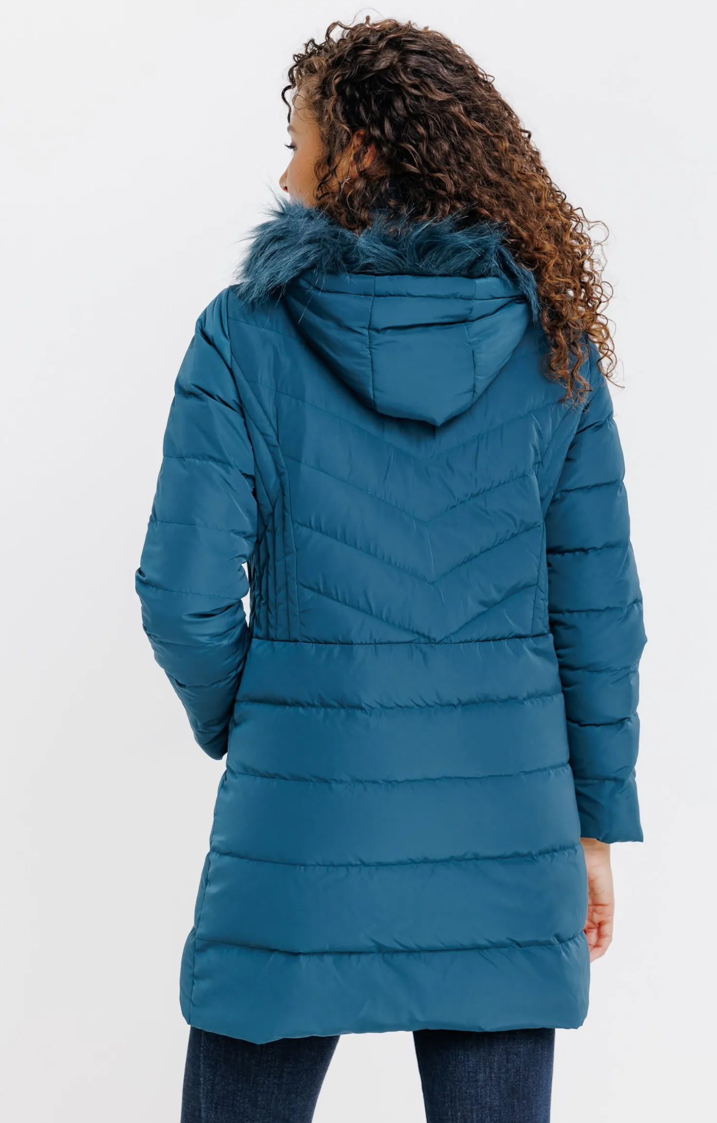 Doudoune longue en duvet et en plumes -