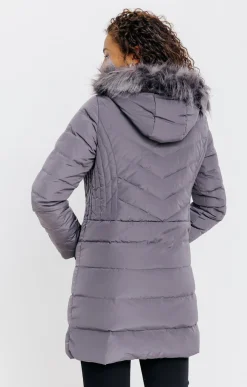 Doudoune longue en duvet et en plumes -