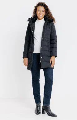 Doudoune longue en duvet et plumes -