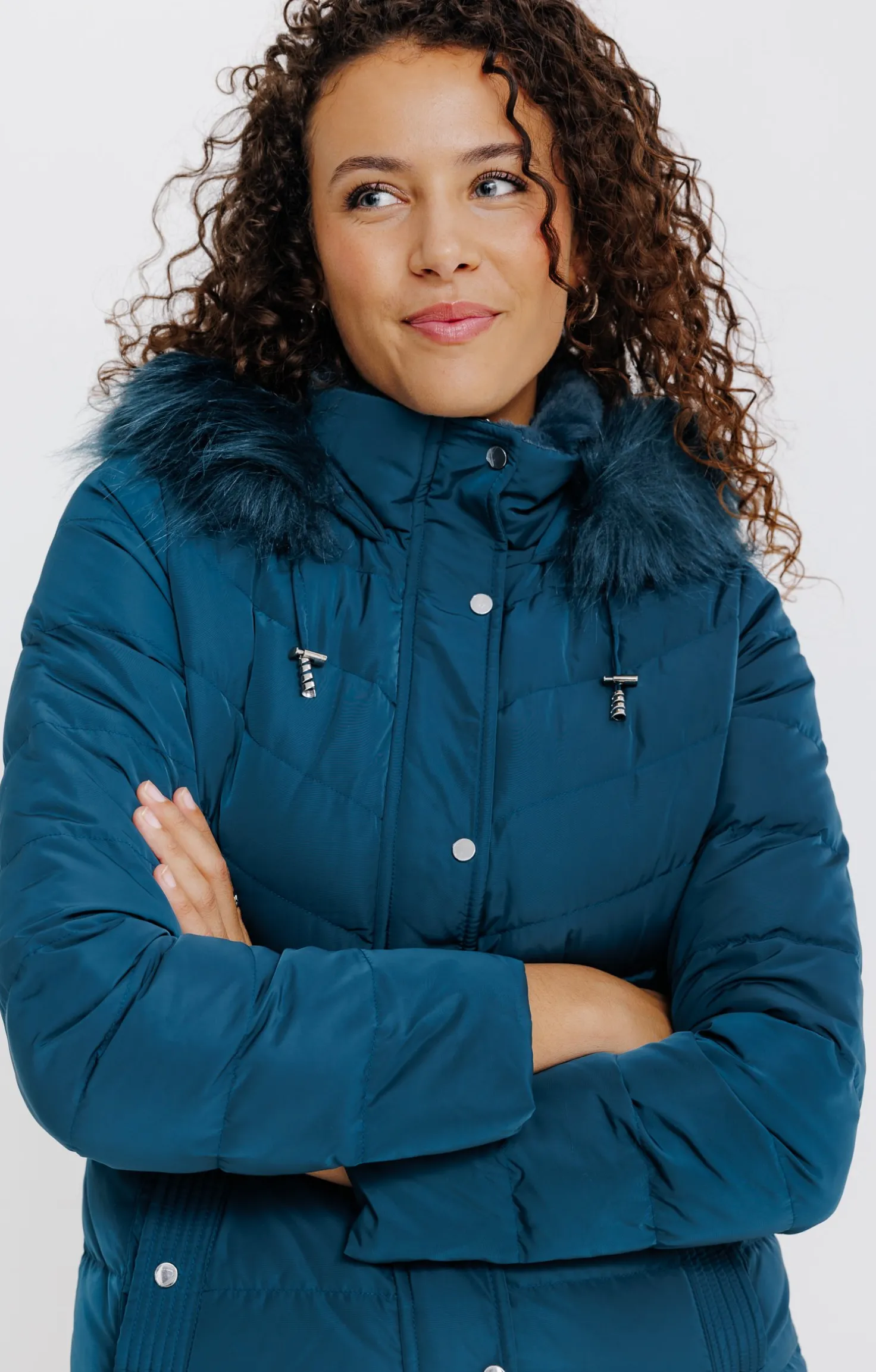 Doudoune longue en duvet et en plumes -