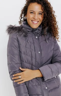 Doudoune longue en duvet et en plumes -
