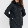 Doudoune longue matelassage fantaisie -