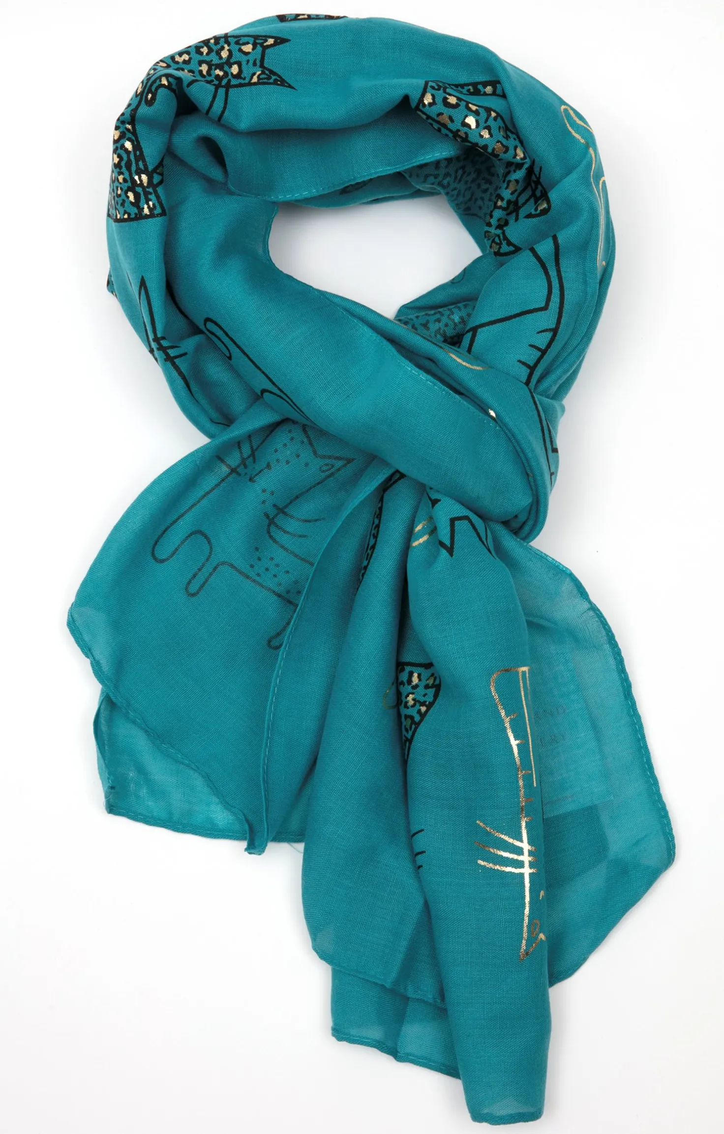 Foulard imprimé chats -