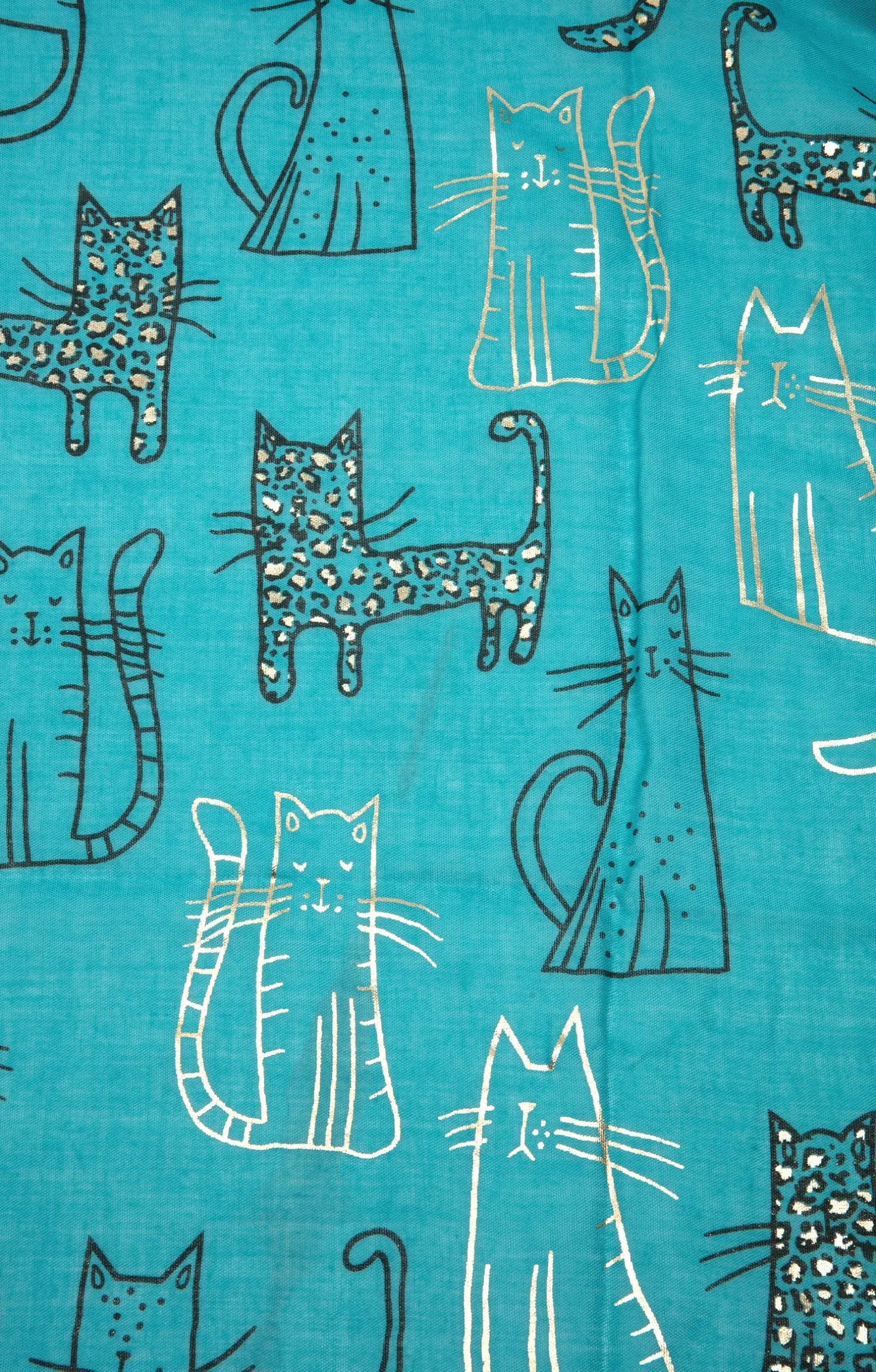 Foulard imprimé chats -