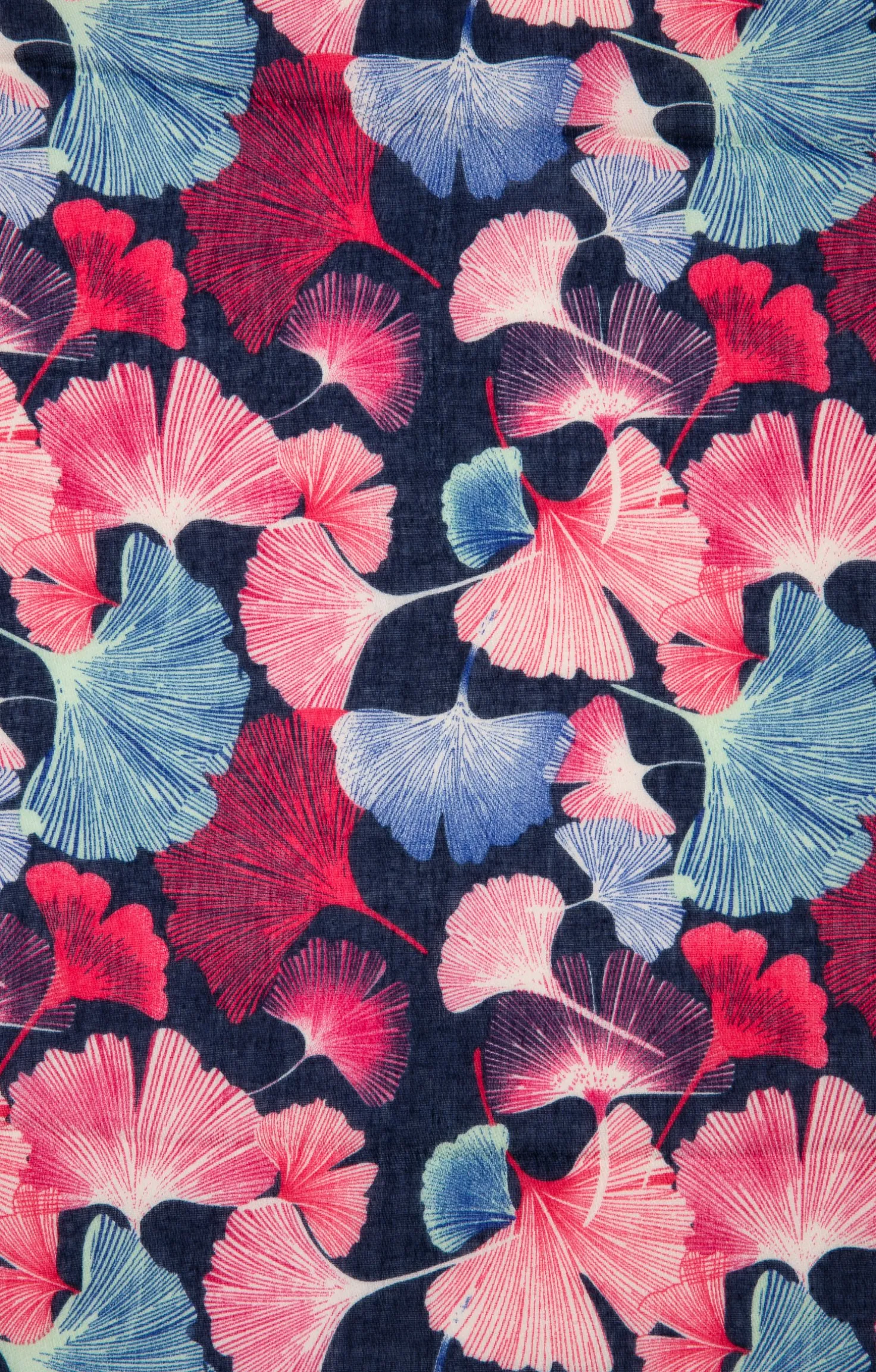Foulard imprimé ginkgo -