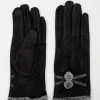 Gants fantaisie en suédine -
