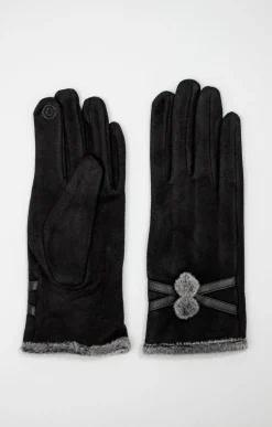 Gants fantaisie en suédine -