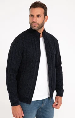 Gilet côte doublé sherpa -