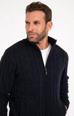 Gilet côte doublé sherpa -