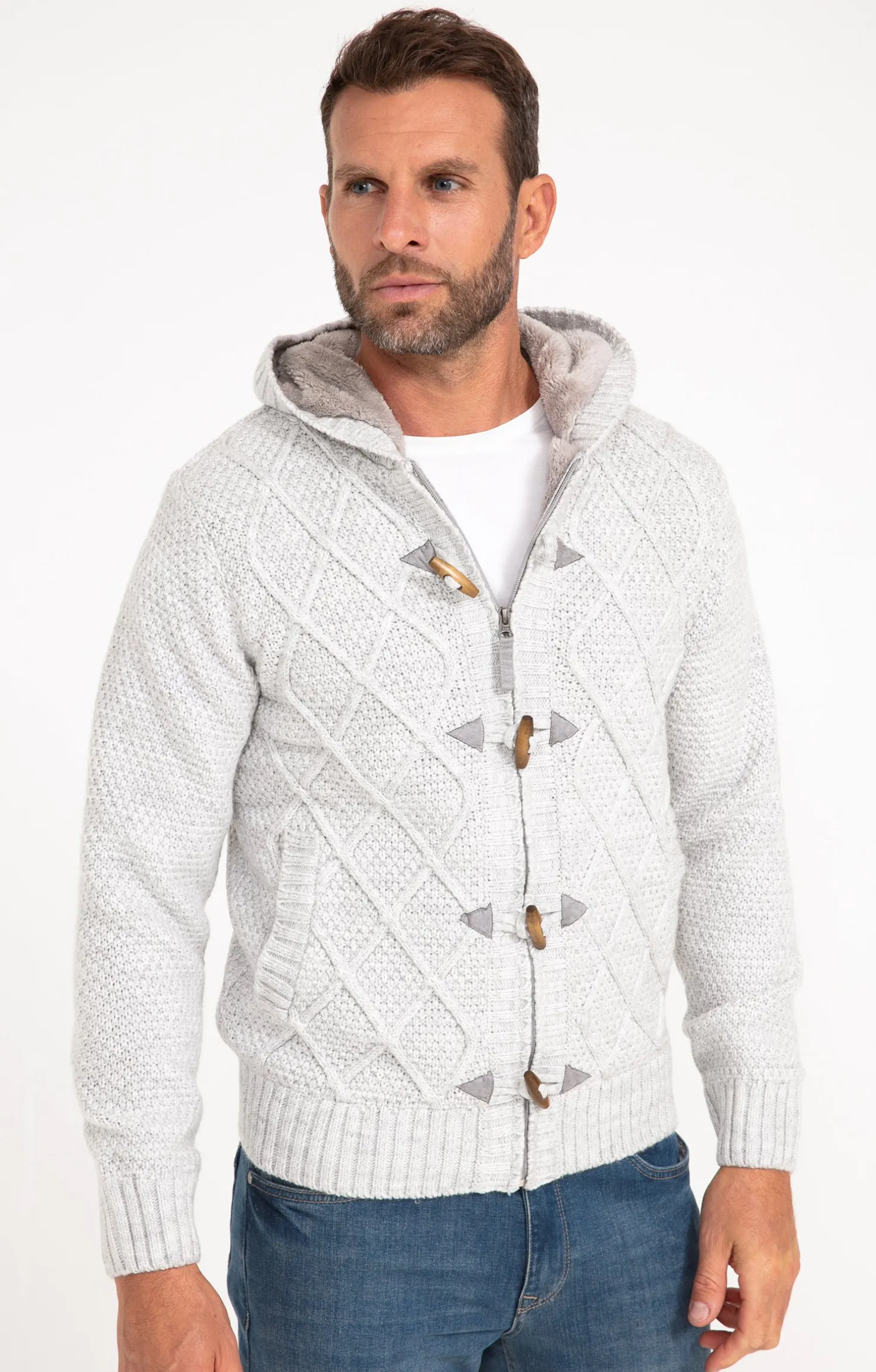 Gilet doublé sherpa avec capuche -