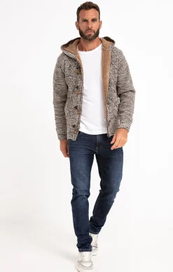 Gilet doublé sherpa avec capuche -