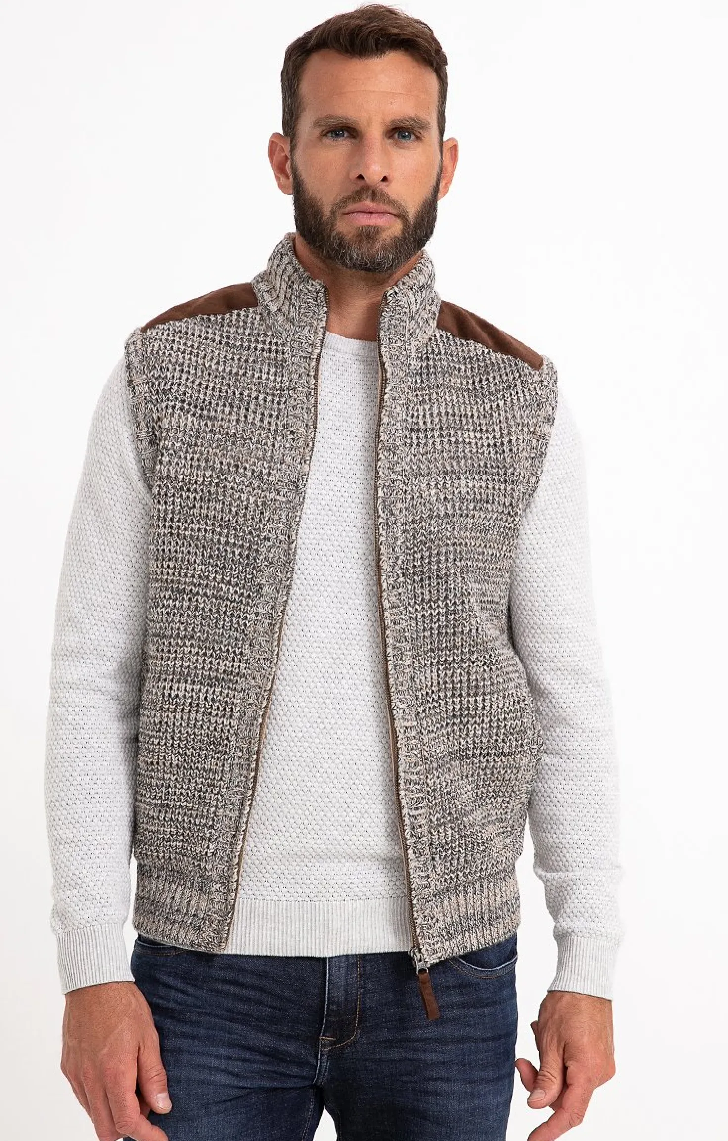 Gilet sans manche doublé sherpa -