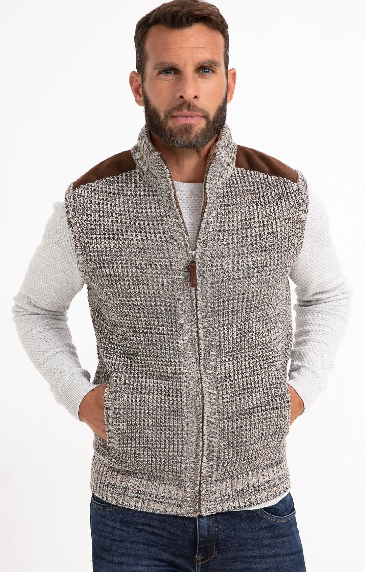 Gilet sans manche doublé sherpa -