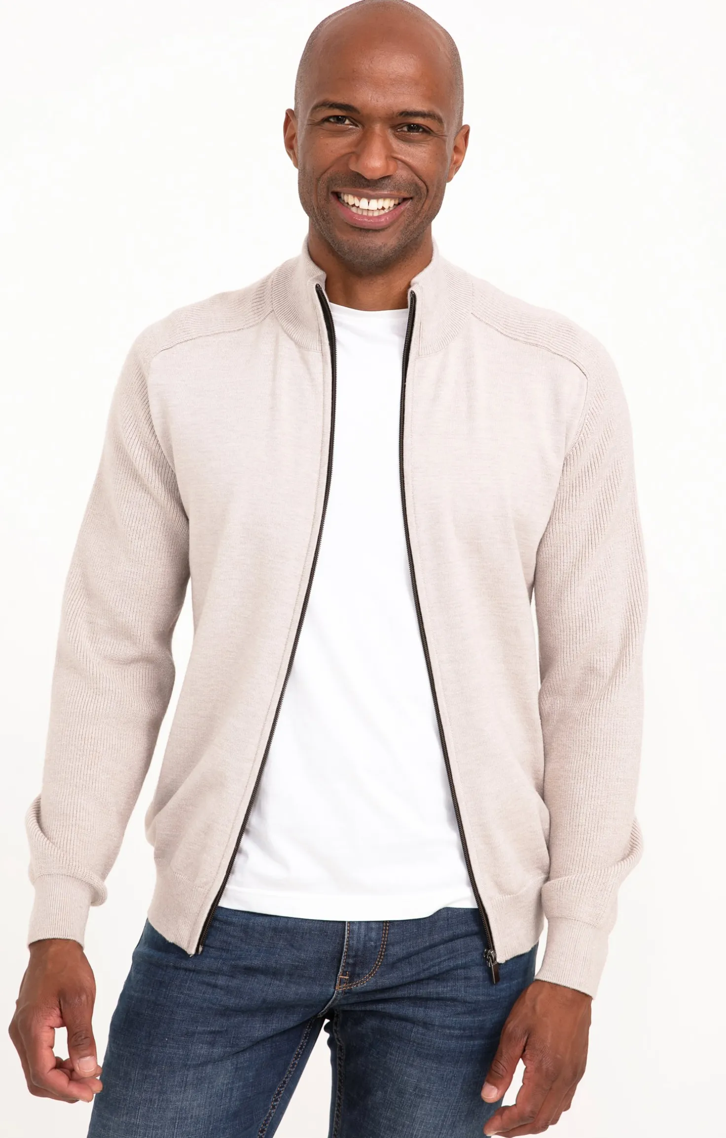 Gilet uni détails camel -