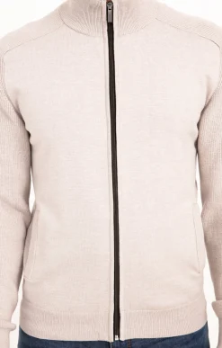 Gilet uni détails camel -