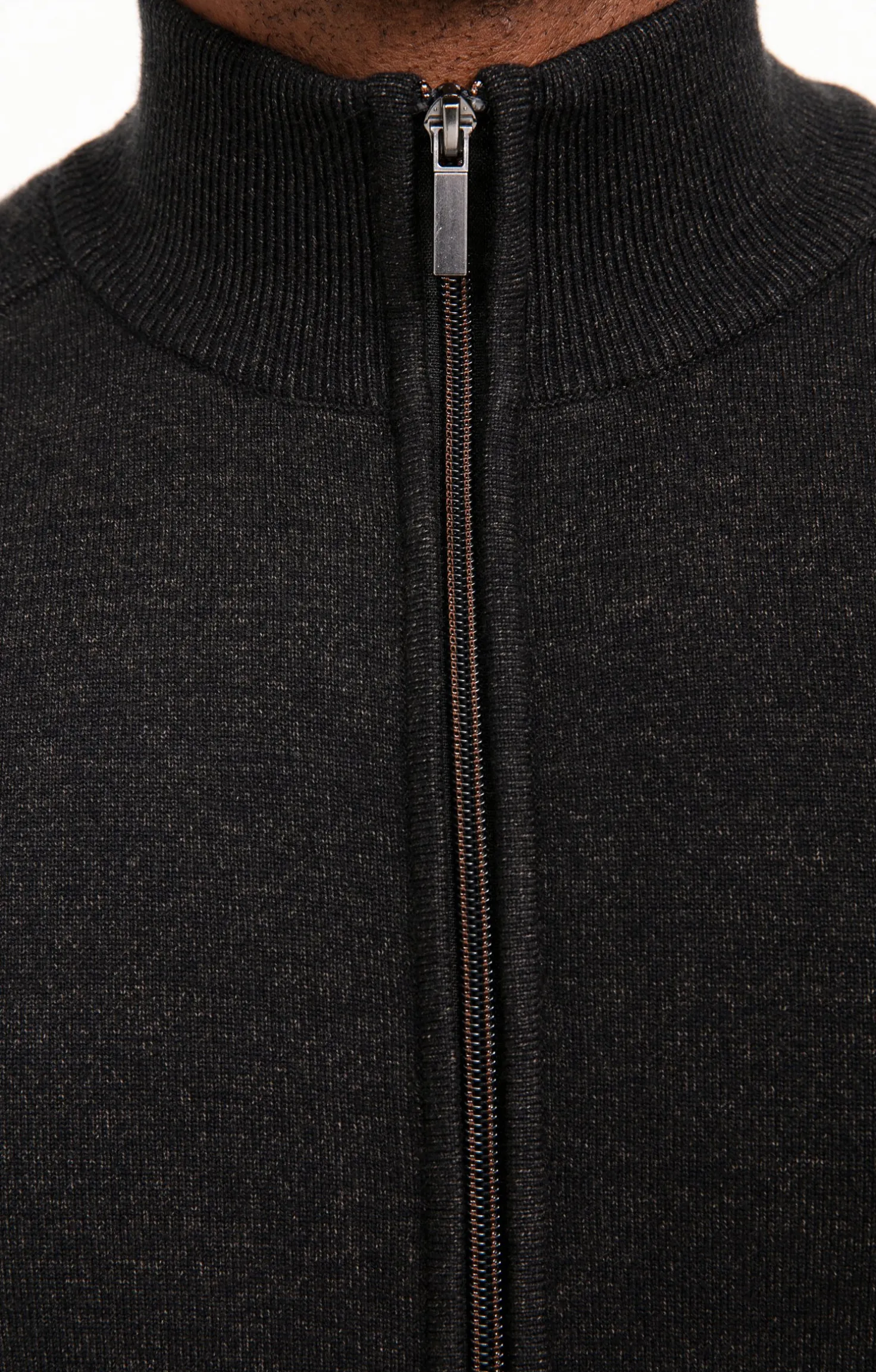 Gilet uni détails camel -