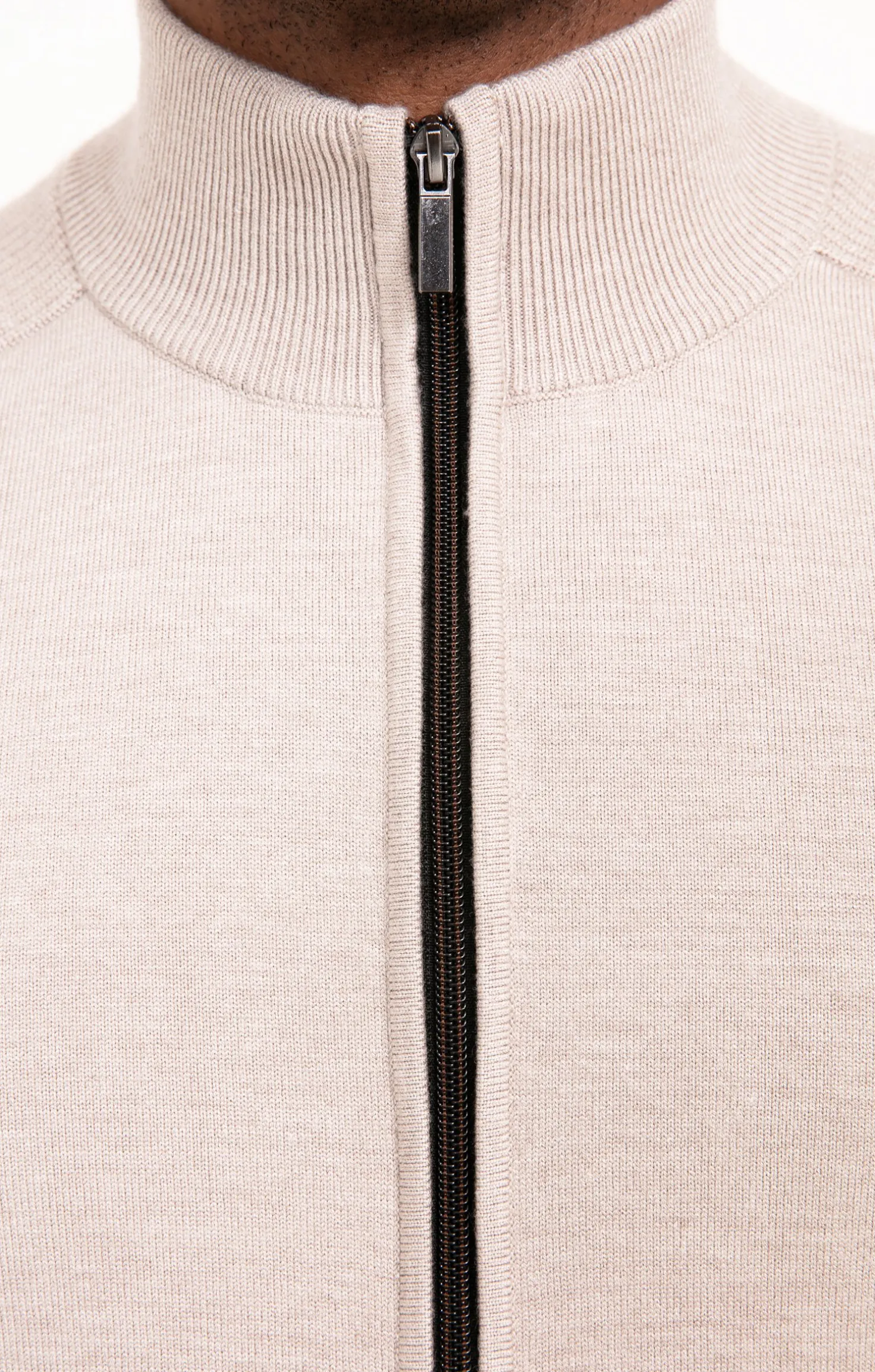 Gilet uni détails camel -